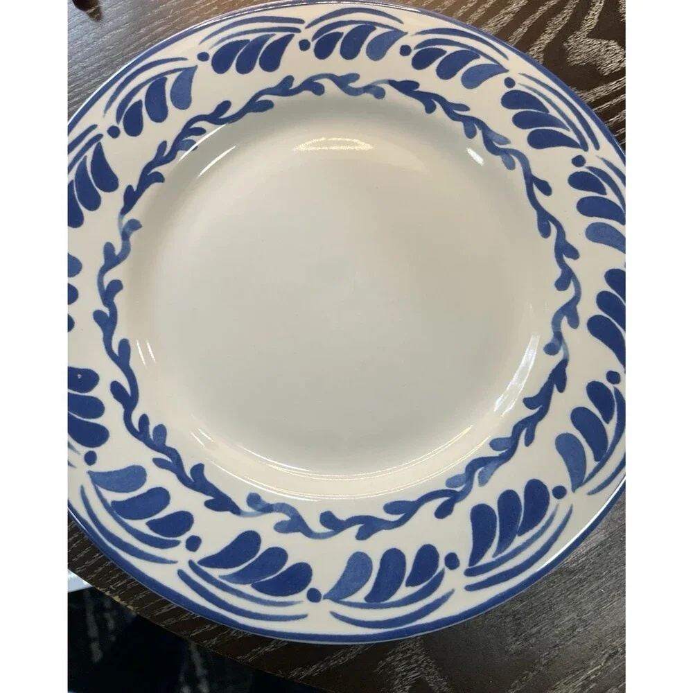 Williams-Sonoma Aerin Lauder Dinner plate Floral blue white 11.5